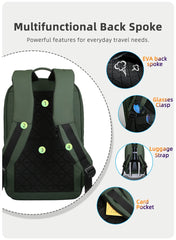 Heroic Knight Men Business Backpack Multifunction Slim Laptop Bag