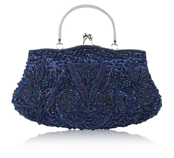 Women's Retro Small Totes Evening Bags Beaded Embroidered Ladies Handbags