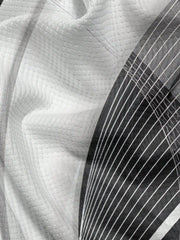 Men's Short Sleeve Waffle Knit Polo Shirt with Abstract Casual Business Wear