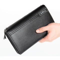 Business Men's leather wallet with coin pocket man purse phone clutch bag