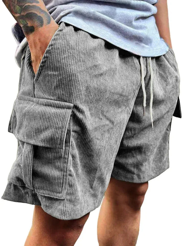 Men's Corduroy Shorts 2026 Summer New American Retro Casual Shorts