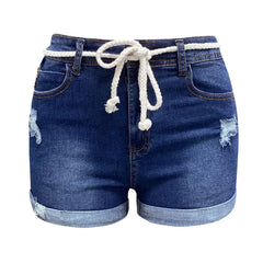 Summer Denim Shorts For Women Casual Women's Short Pants Rolled Baggy