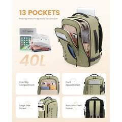 Travel Backpack for Men Women Waterproof Carry On Backpack Travel