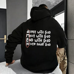 Hot Sale Christian God Printed Hoodie for Men High Quality Hooded Long Top