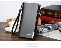 Long Business Men's Leather Wallet Purse For Male Causal Large Capacity