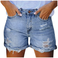 Summer Womens Jeans Shorts Pocket Denim Pants Female Casual Shorts
