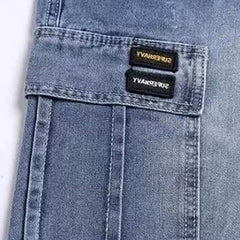 Men's Solid Color Denim Shorts, Korean Version Of The Trend Cargo Poplin Pants