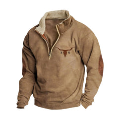Mens Cowboy Sweatshirt Vintage Print Western Aztec Sweatshirt Casual