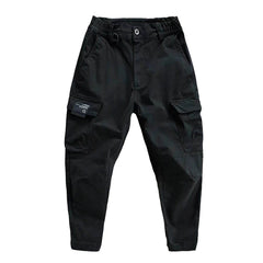 Mens Fashion Casual Loose Hip Hop Nine Point Casual Pants Tie Foot Pants