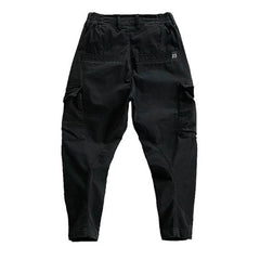 Mens Fashion Casual Loose Hip Hop Nine Point Casual Pants Tie Foot Pants