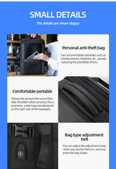 Heroic Knight Travel Backpack Men Business Waterproof Backpack Bag