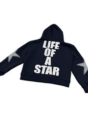 Men's Y2k Letter Graphic Long Sleeve Hoodie Vintage Loose Fit Hooded