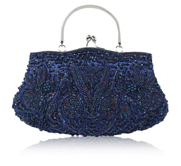 Women's Retro Small Totes Evening Bags Beaded Embroidered Ladies Handbags