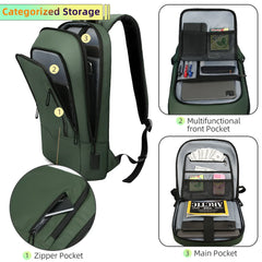 Heroic Knight Men Business Backpack Multifunction Slim Laptop Bag
