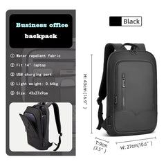 Heroic Knight Men Business Backpack Multifunction Slim Laptop Bag