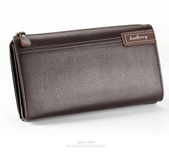 Business Men's leather wallet with coin pocket man purse phone clutch bag