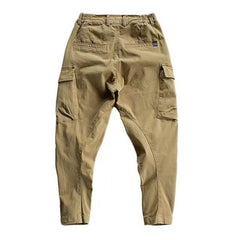 Mens Fashion Casual Loose Hip Hop Nine Point Casual Pants Tie Foot Pants