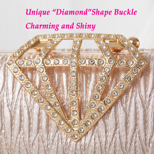 Luxury Evening Clutch Bag for Women With Pearl Decor Diamond Dinner Bag