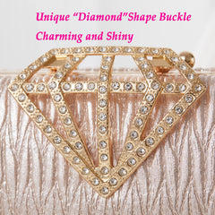 Luxury Evening Clutch Bag for Women With Pearl Decor Diamond Dinner Bag