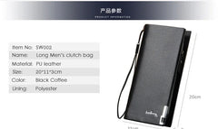 Long Business Men's Leather Wallet Purse For Male Causal Large Capacity